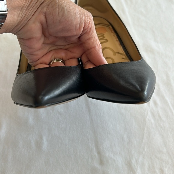 Sam Edelman black leather heels Sz 7W - Picture 5 of 7